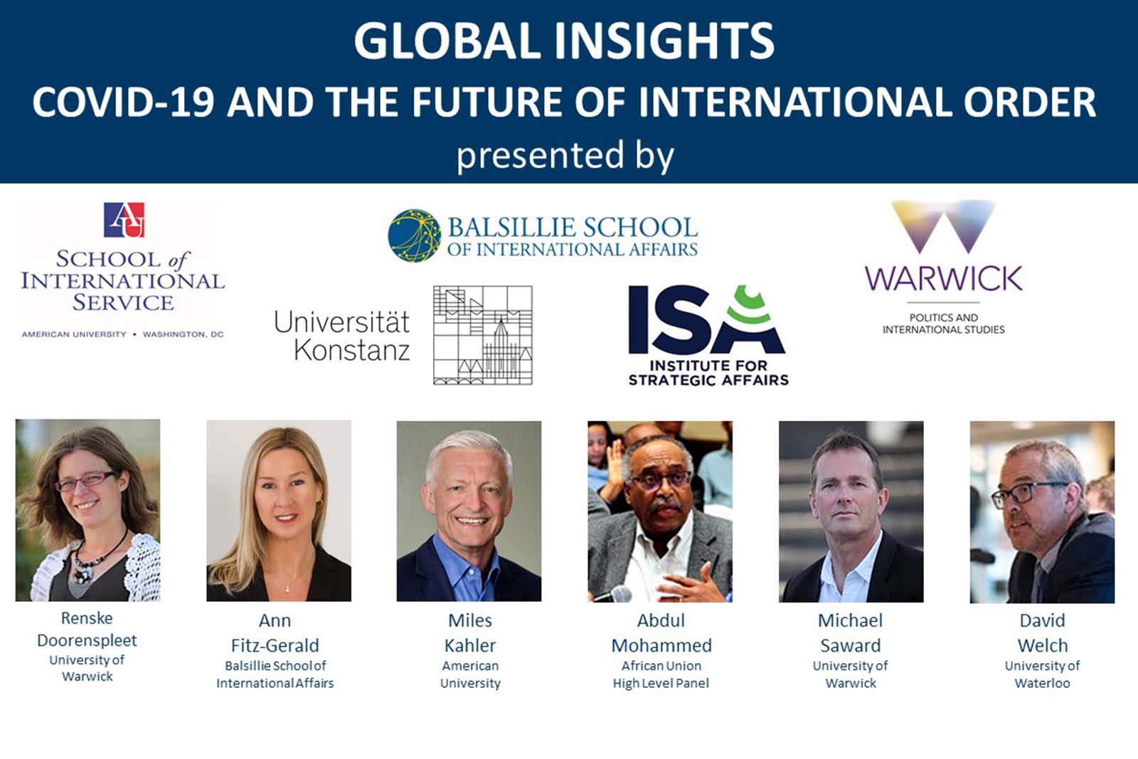 Global Insights logos and speakers photos