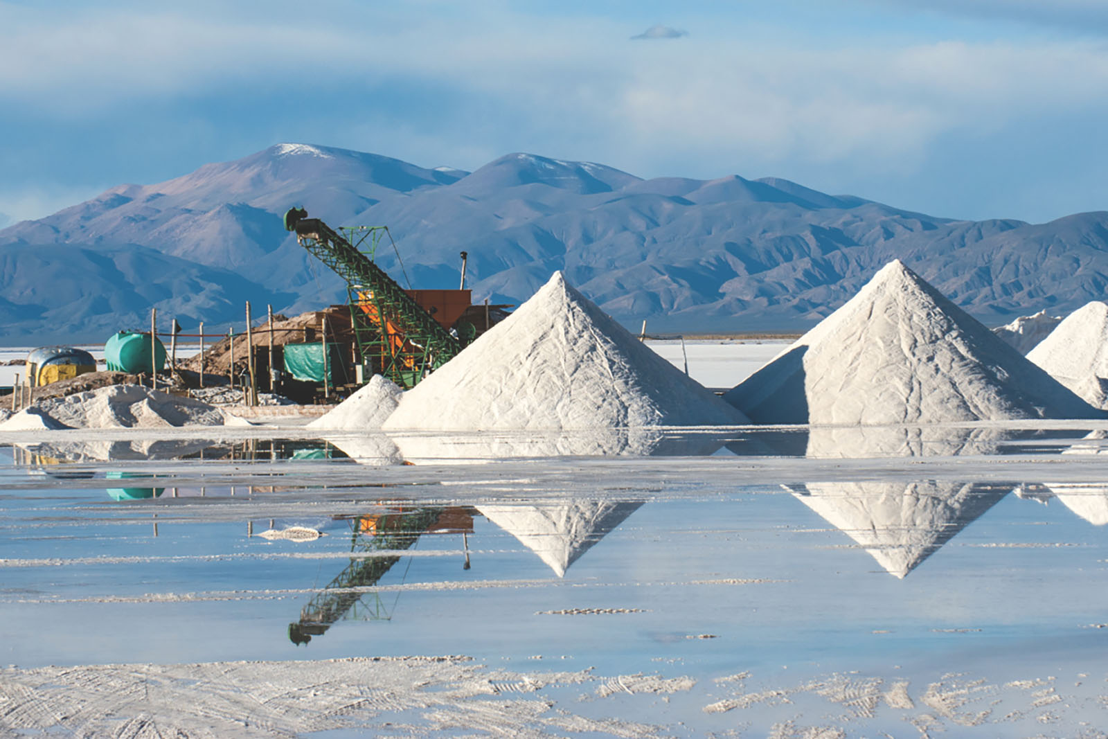 Lithium mine at Salinas Grandes salt desert Jujuy province, Argentina