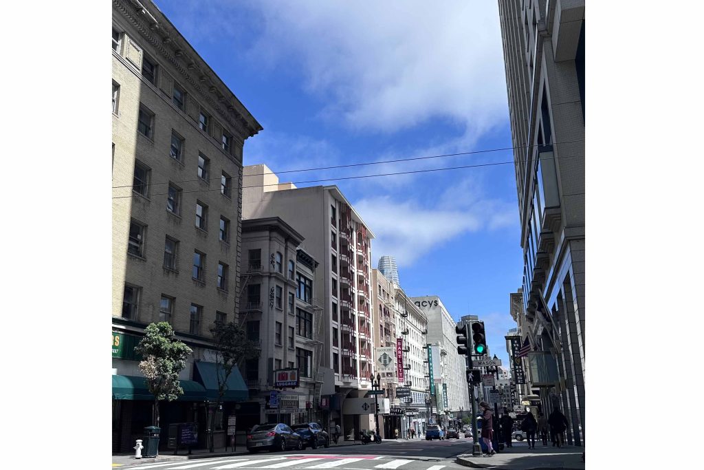 Buildings on either side of a street